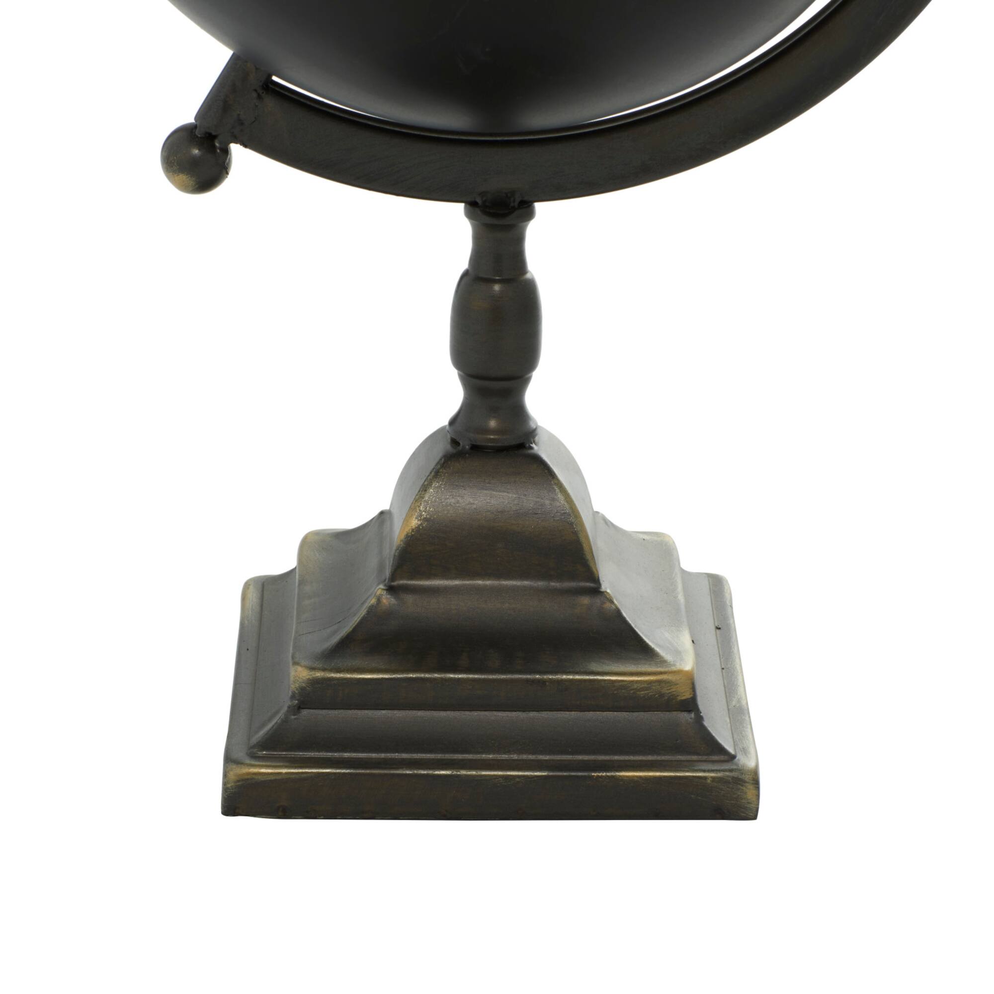 18" Black Iron Industrial Globe